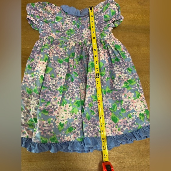 Vintage Floral Lilac Girls Dress 100% Cotton 4T - Picture 2 of 8